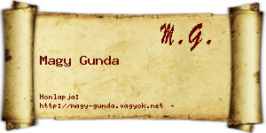 Magy Gunda névjegykártya